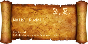 Weibl Rudolf névjegykártya