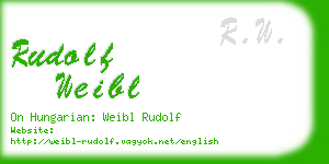 rudolf weibl business card